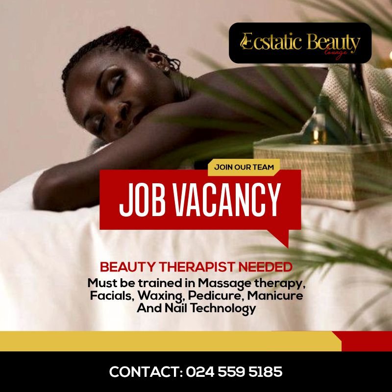estatic beauty flyer job vacancy